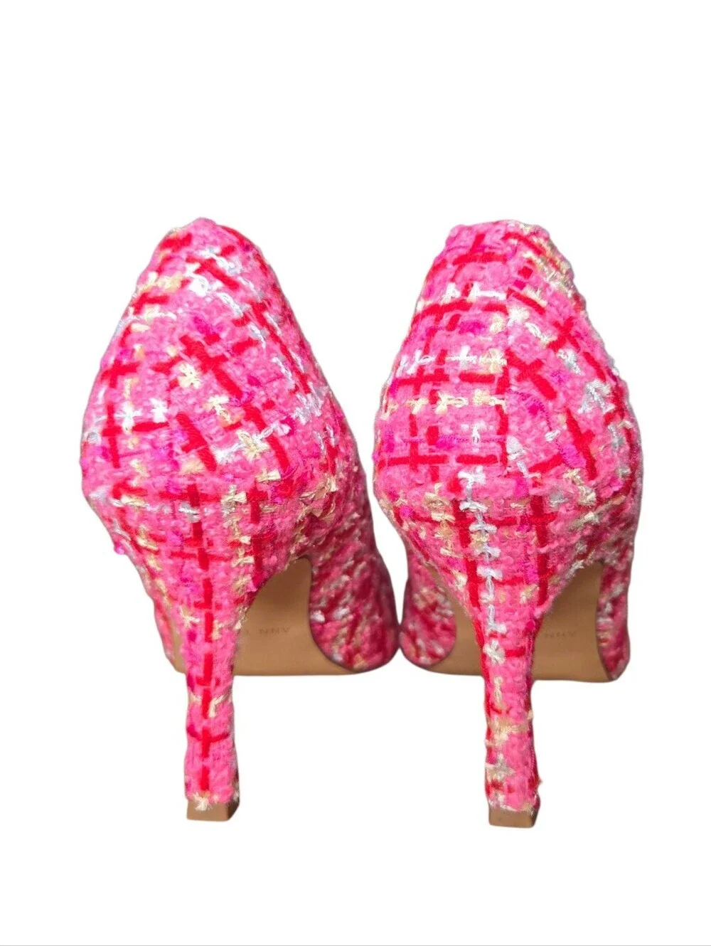 Ann Taylor Womens Pink Charm Tweed Point Toe Azra Pumps Heels Size 9